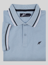 Mish Mash- Sky Regular Fit Textured Cotton Jersey Stockholm Polo