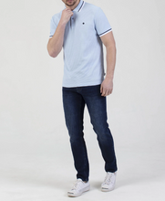 Mish Mash- Sky Regular Fit Textured Cotton Jersey Stockholm Polo