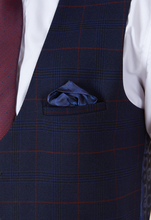 Marc Darcy- Edinson Navy/Wine Check Waistcoat