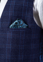 Marc Darcy- Chigwell Blue Tweed Check Waistcoat