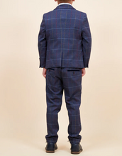Marc Darcy- Children's Drake Navy Check Three Piece Suit