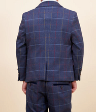 Marc Darcy- Children's Drake Navy Check Three Piece Suit