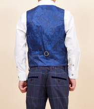 Marc Darcy- Children's Drake Navy Check Three Piece Suit