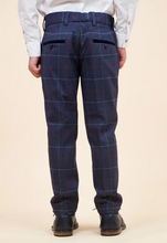 Marc Darcy- Children's Drake Navy Check Three Piece Suit