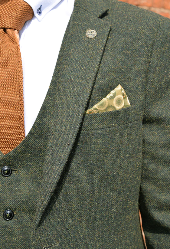 Marc Darcy Marlow Olive Green Tweed Blazer Kingsley Menswear