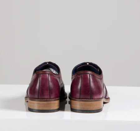 Marc Darcy- Carson Bordeaux/Burgundy Wingtip Oxford Brogue Shoes