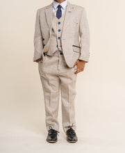 House of Cavani- Children's Caridi Beige Three Piece Suit (Age 8 - 15 Years)