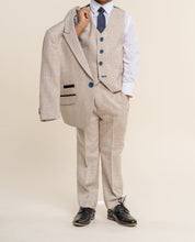House of Cavani- Children's Caridi Beige Three Piece Suit (Age 8 - 15 Years)