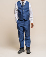 House of Cavani- Children's Ford Blue Three Piece Suit (Age 8 - 15 Years)