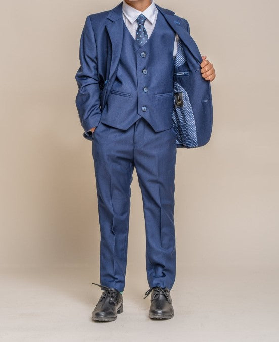 House of Cavani- Children's Jefferson Navy Three Piece Suit (Age 1 - 7 Years)