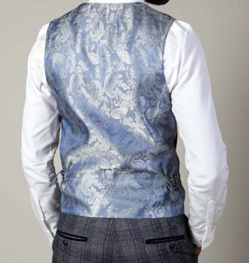 Marc Darcy- Kelvin Royal Blue Single Breasted Waistcoat