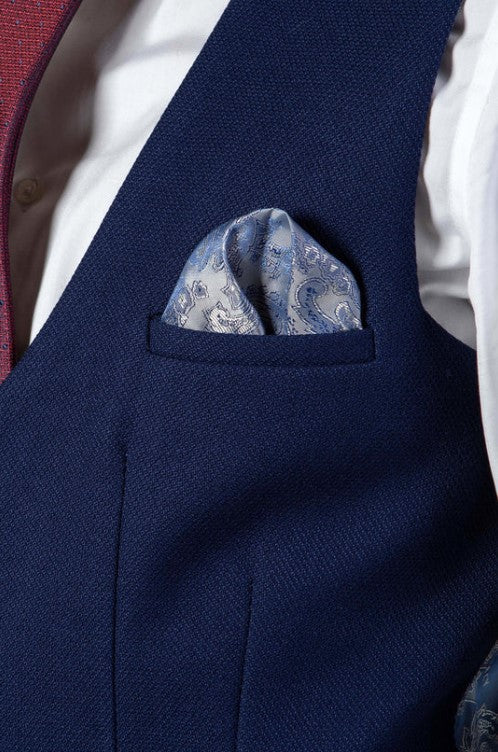 Marc Darcy- Kelvin Royal Blue Single Breasted Waistcoat