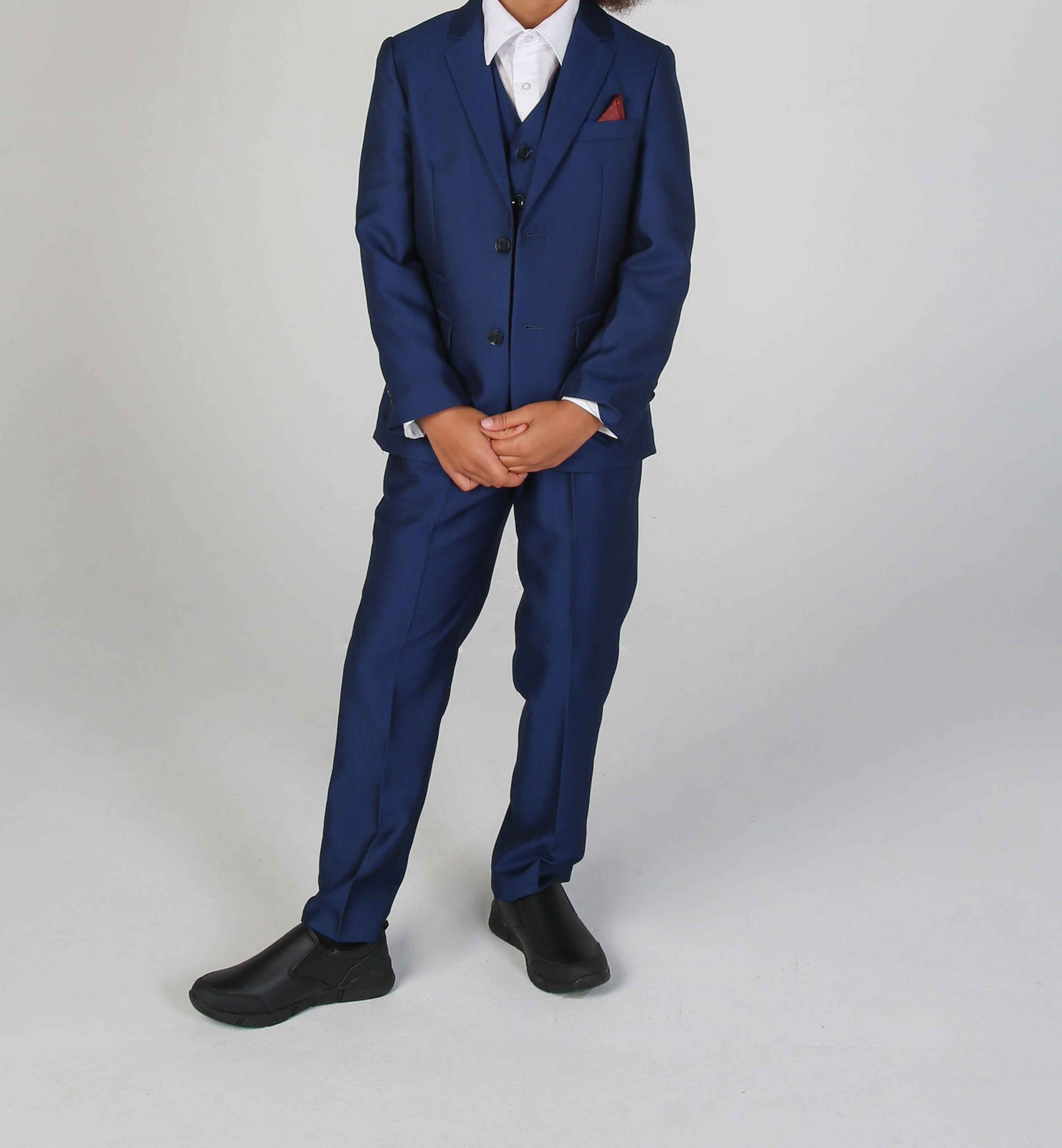 Device- Boys Kingsley Blue Three Piece Suit