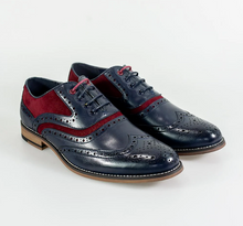 House of Cavani- Ethan Navy/Wine Shoes