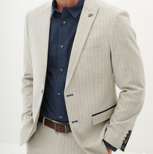 Marc Darcy- Grant Stone Pinstripe Blazer