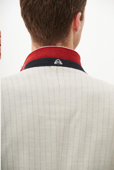 Marc Darcy- Grant Stone Pinstripe Blazer