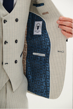 Marc Darcy- Grant Stone Pinstripe Blazer