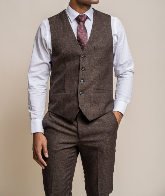 House of Cavani- Caridi Brown Waistcoat
