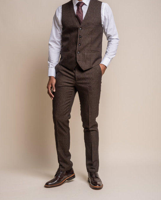 House of Cavani- Caridi Brown Waistcoat