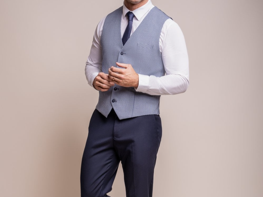 House of Cavani- Baresi Navy Waistcoat
