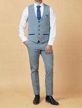 Marc Darcy- Bromley Sky Check Waistcoat