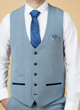 Marc Darcy- Bromley Sky Check Waistcoat