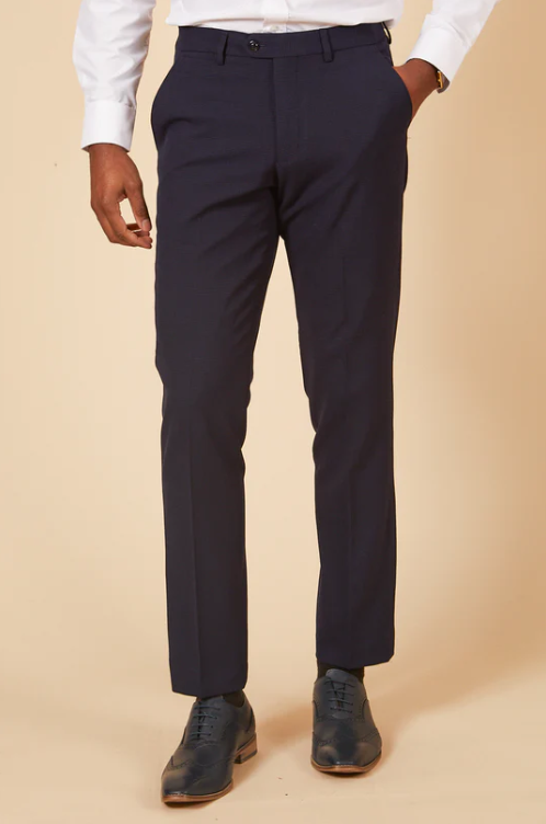 Marc Darcy- Bromley Navy Check Trouser