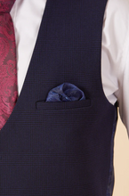 Marc Darcy- Bromley Navy Check Waistcoat