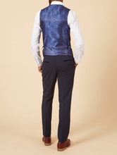 Marc Darcy- Bromley Navy Check Waistcoat