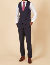 Marc Darcy- Bromley Navy Check Waistcoat