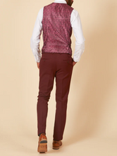 Marc Darcy- Max Wine Single Breasted Waistcoat