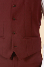 Marc Darcy- Max Wine Single Breasted Waistcoat