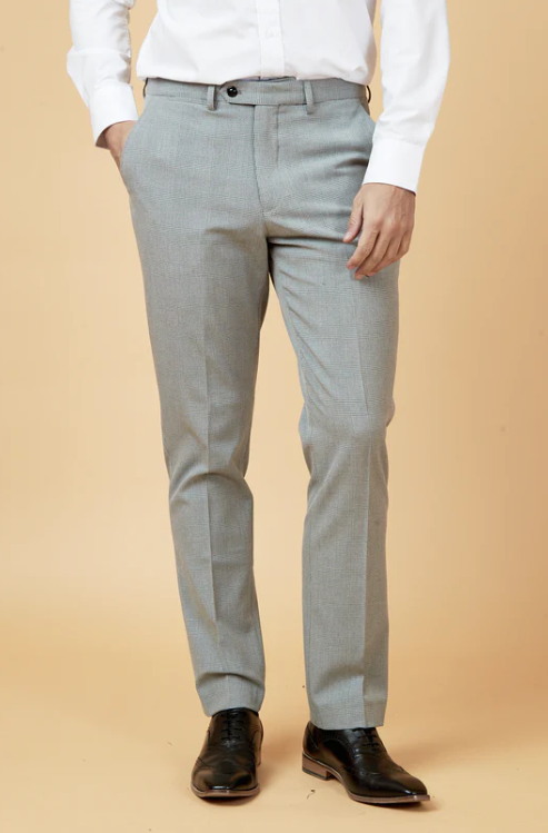 Marc Darcy- Bromley Silver Grey Check Trouser