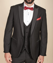 Marc Darcy- Dalton Black Tux Lapel Diamond Blazer