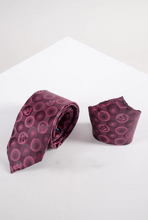 Marc Darcy- Berry Bubbles Tie and Pocket Square Set