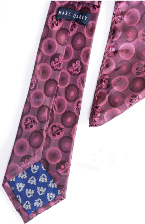 Marc Darcy- Berry Bubbles Tie and Pocket Square Set