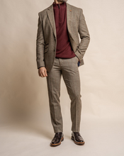 House of Cavani- Gaston Sage Tweed Slim Fit Blazer