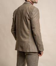House of Cavani- Gaston Sage Tweed Slim Fit Blazer