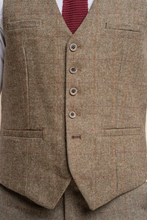 House of Cavani- Gaston Sage Tweed Waistcoat