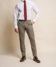 House of Cavani- Gaston Sage Tweed Slim Fit Trouser