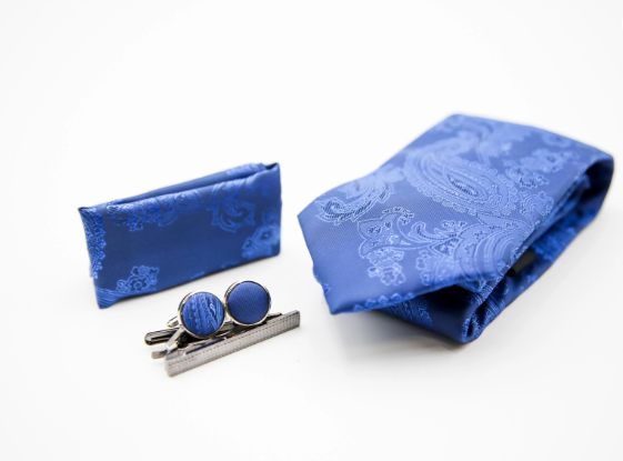 Paul Andrew- Blue Paisley Tie Set (101)
