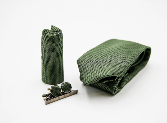 Paul Andrew- Green Textured Tie Set (304)