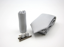 Paul Andrew- Silver Textured Tie Set (310)