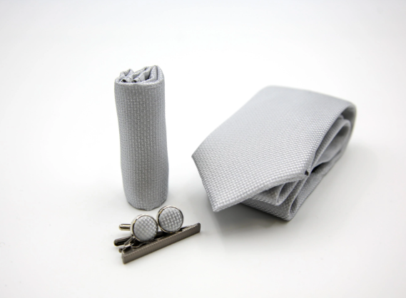 Paul Andrew- Silver Textured Tie Set (310)