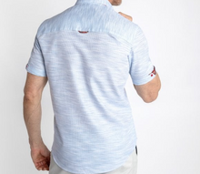 Claudio Lugli- Blue Textured Short Sleeve Shirt (CP-6464)