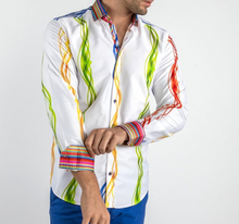 Claudio Lugli- White Multicolour Ribbons Shirt (CP-6830)