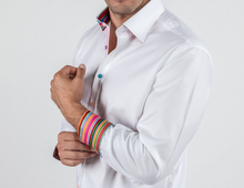 Claudio Lugli- White Texture Jacquard Shirt (CP-6803)