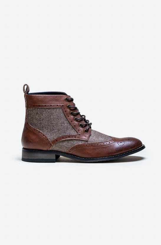 House of Cavani - Jones Brown Lace Up Boots