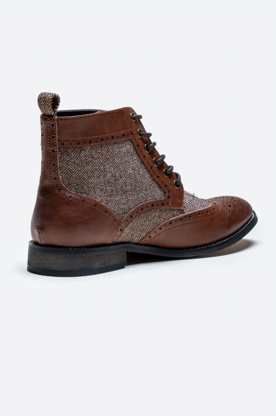 House of Cavani - Jones Brown Lace Up Boots