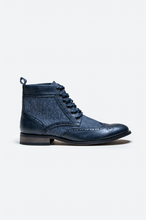 House of Cavani- Jones Navy Lace Up Boots